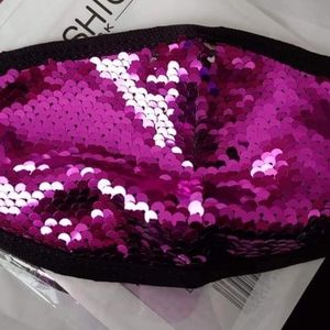 Purple sequin mask